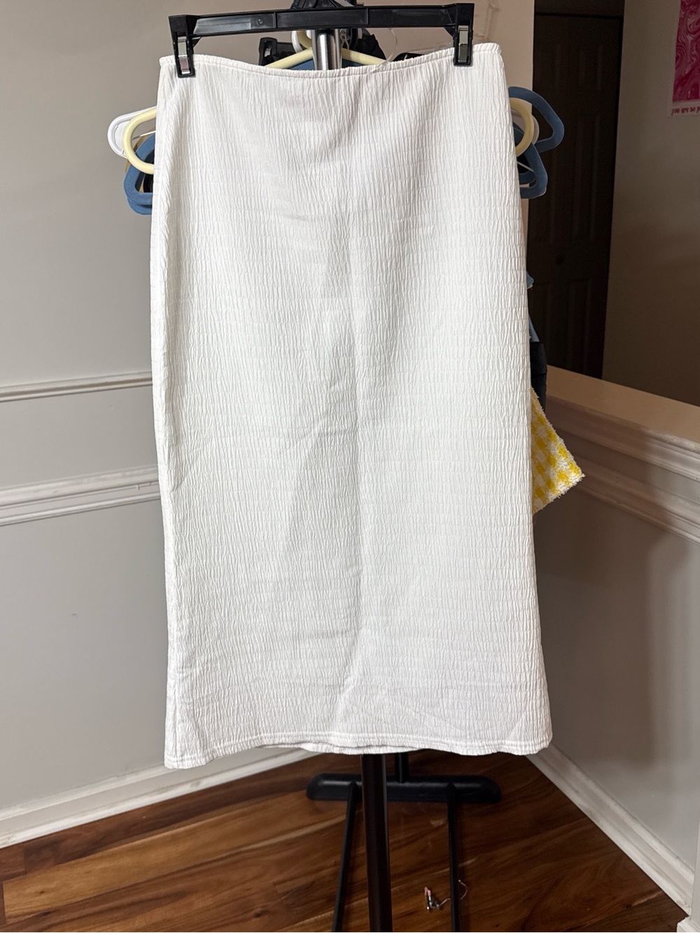 Classic White Midi Skirt - Clean A-Line Style